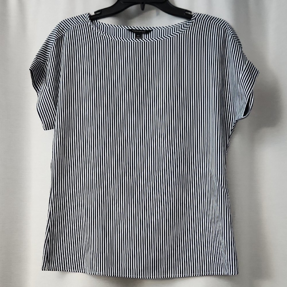 Banana Republic Striped Navy and White Women's Top